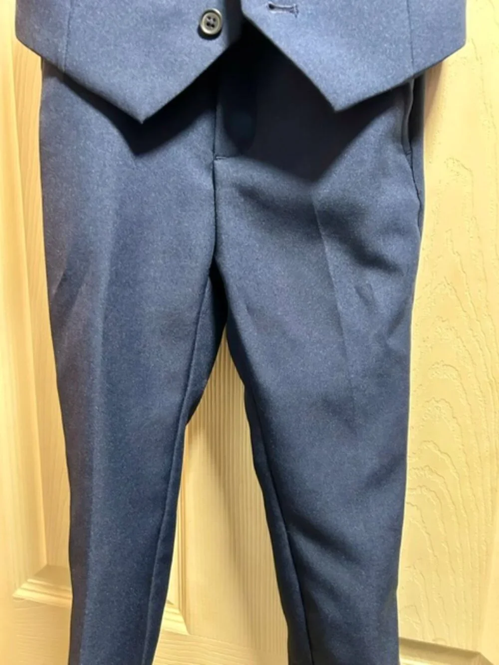 H&M Navy Blue Boys Dress Vest and Pants Set